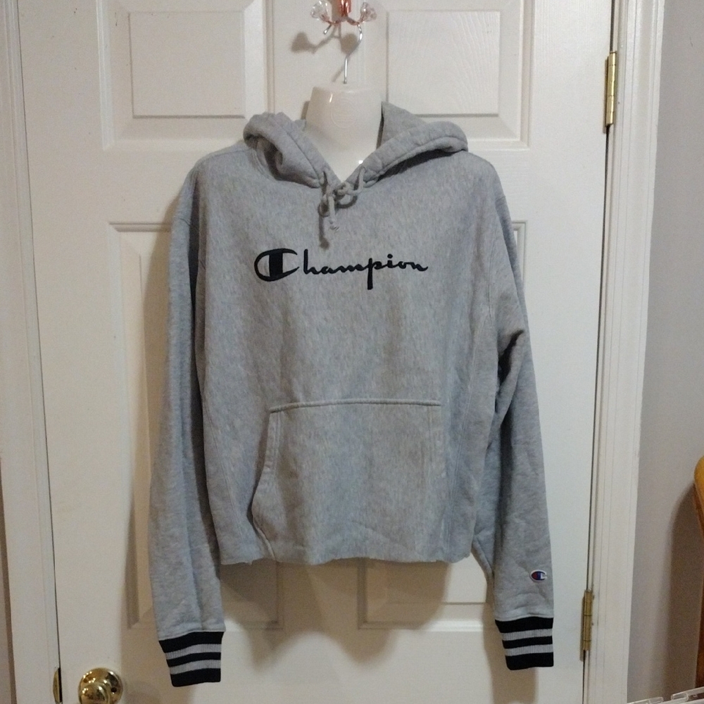 Champion Gray Women's Reverse Weave Hoodie Medium